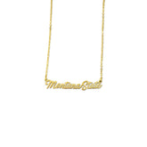 Fan Frenzy Gifts Montana State Gold Colored Script Necklace